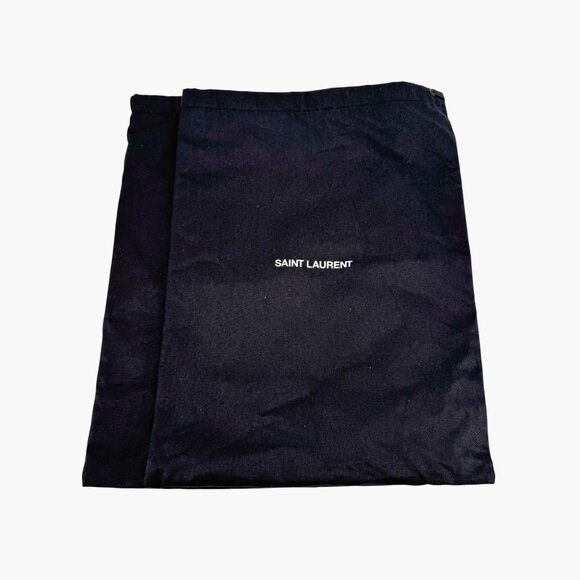 Saint Laurent Cassandra YSL T-Strap Flat Sandals Tan Leather Size 37 US 7 Women - Picture 2 of 15